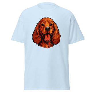 Cocker Spaniel in comic book style with warm colors