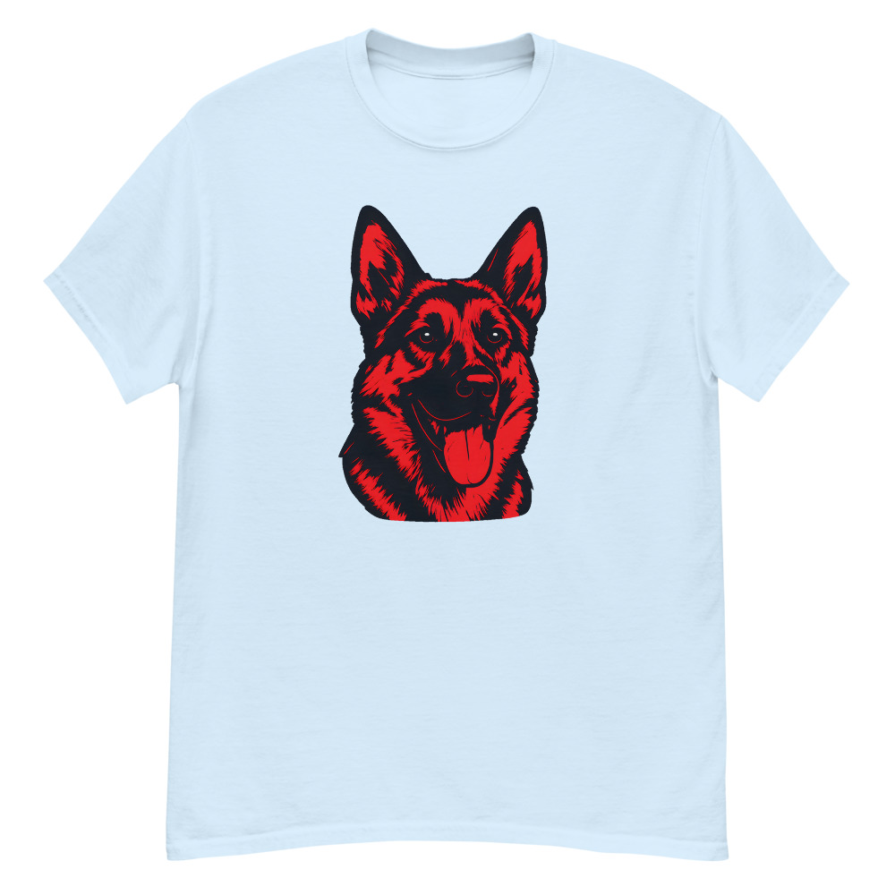 German Shepherd in Pop Art style with bright red and deep black - Image 4