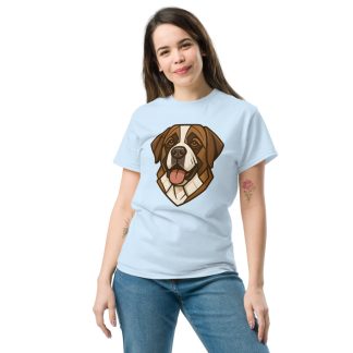 St. Bernard in Art Deco style with breed colors