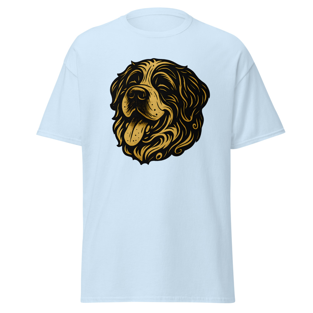 St. Bernard in whimsical fantasy style with black and gold colors - Image 7
