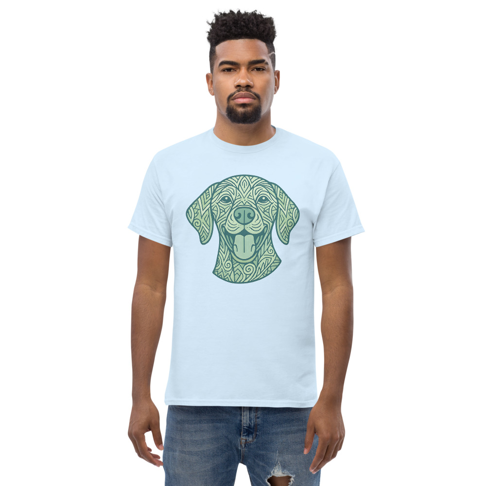 Vizsla in tribal pattern style with pastel greens and blues - Image 6