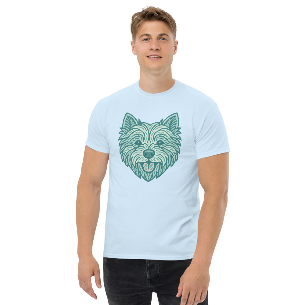 West Highland White Terrier in tribal pattern with pastel greens and blues - Image 7