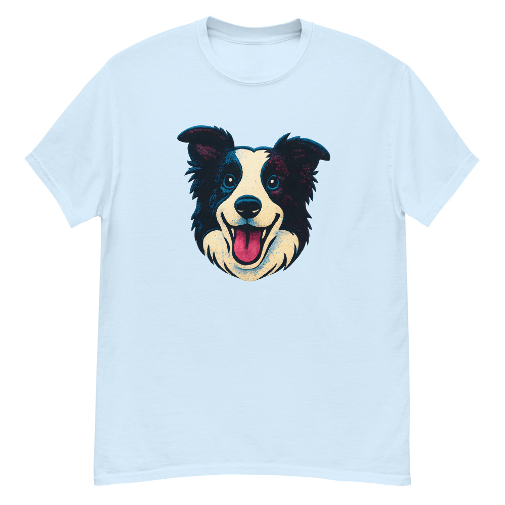 Border Collie in retro print style with CMYK halftone colors - Image 7