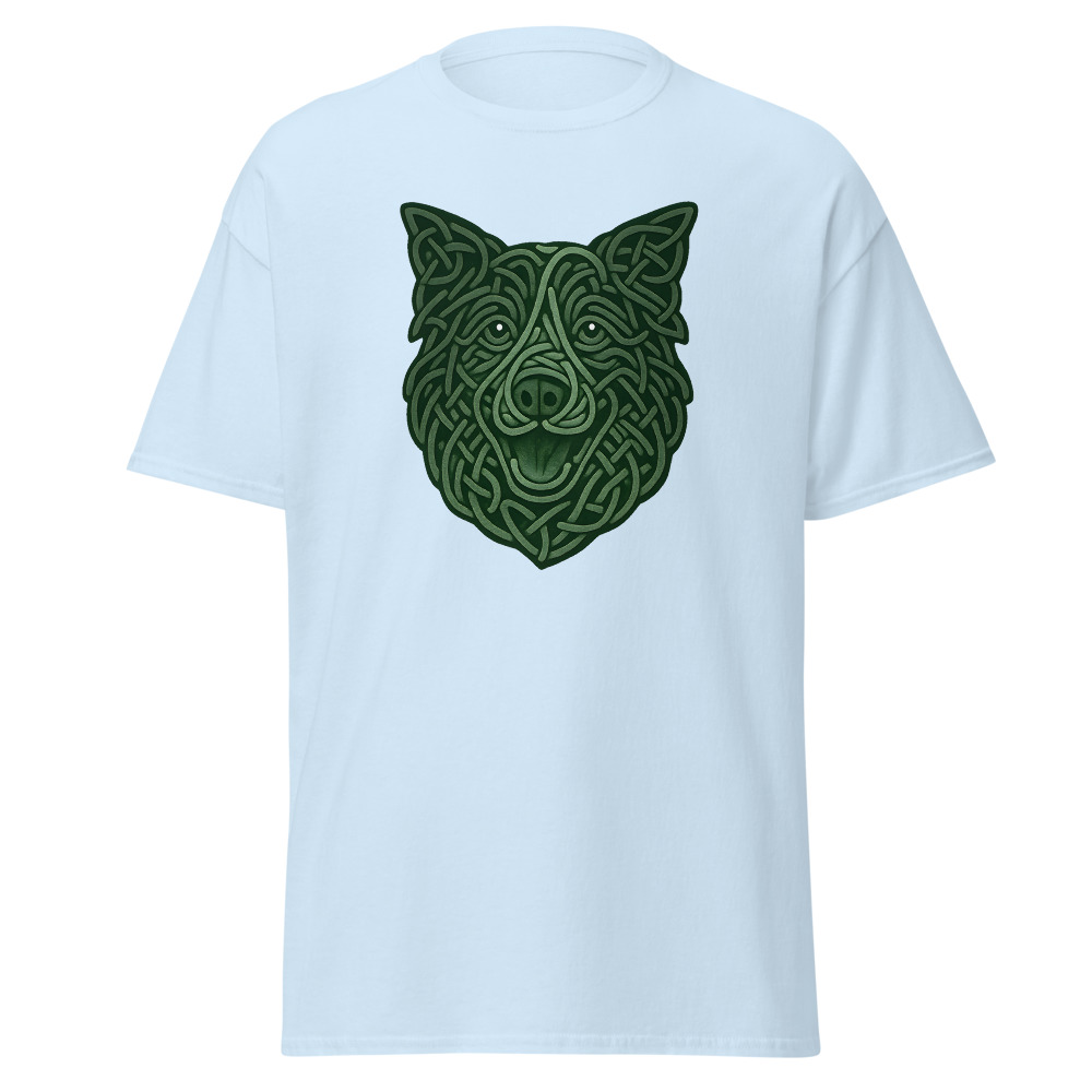 Border Collie in celtic knotwork style with forest green palette - Image 5