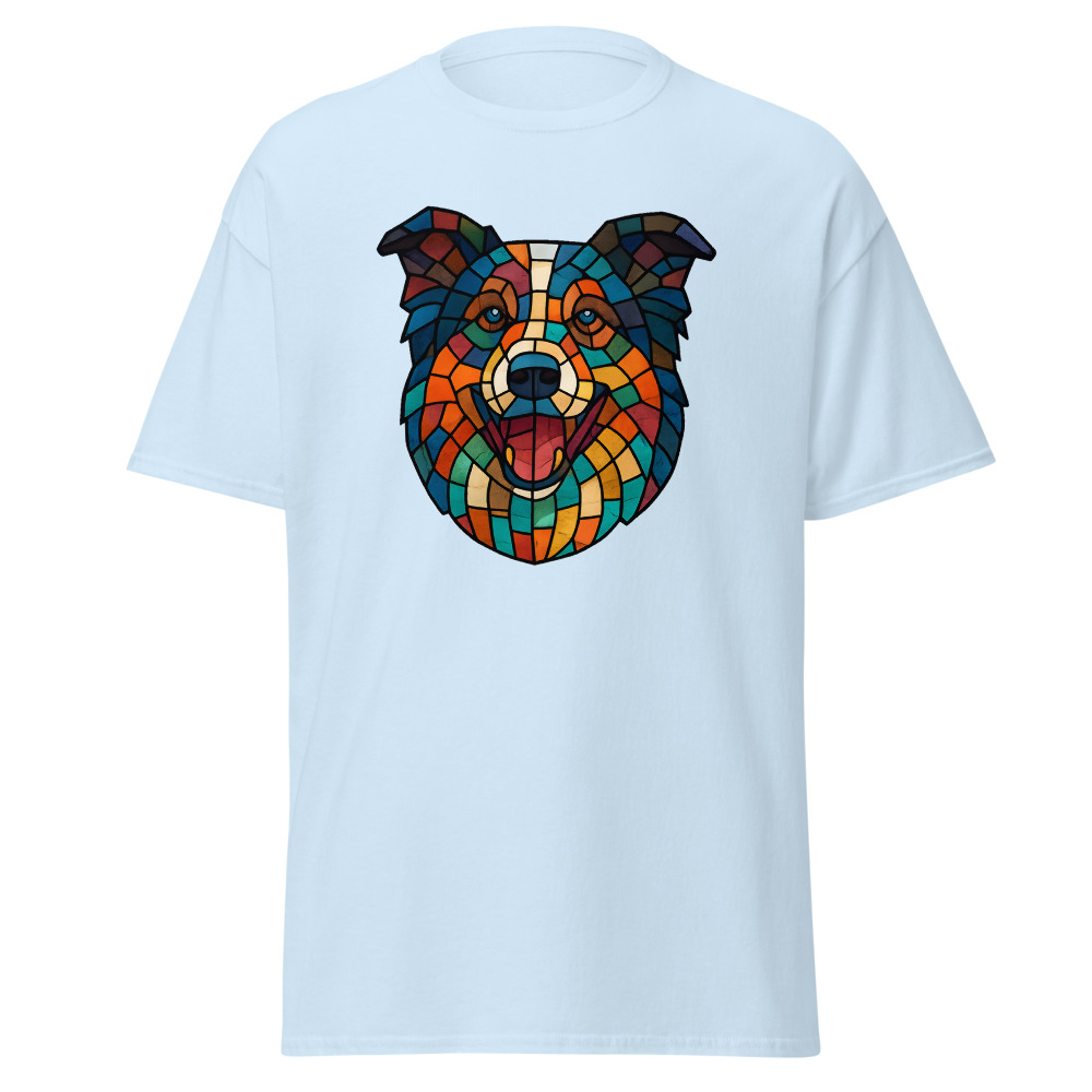 Border Collie in mosaic art style with bright tile colors - Image 6