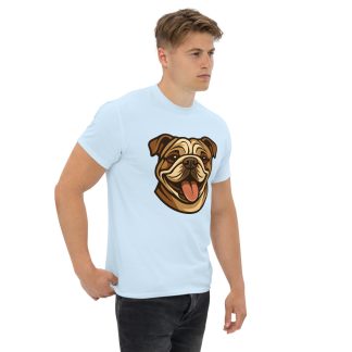 Bulldog in Art Deco style with breed colors