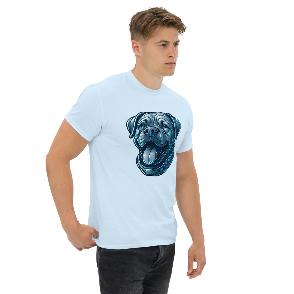 Mastiff in Cyberpunk style with Steel Silver and Electric Blue - Image 7
