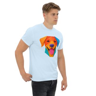Rhodesian Ridgeback in origami paper style with bright colors