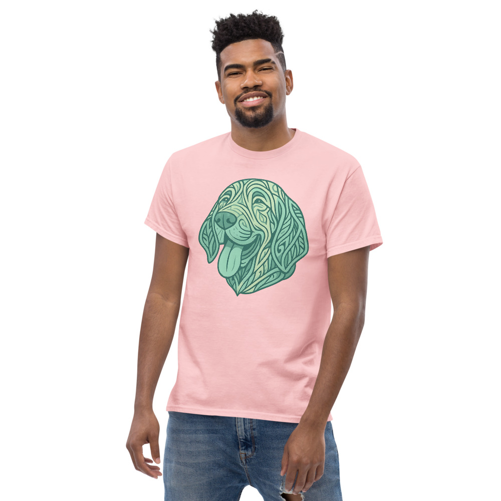 Bloodhound in tribal pattern with pastel greens and blues - Image 5