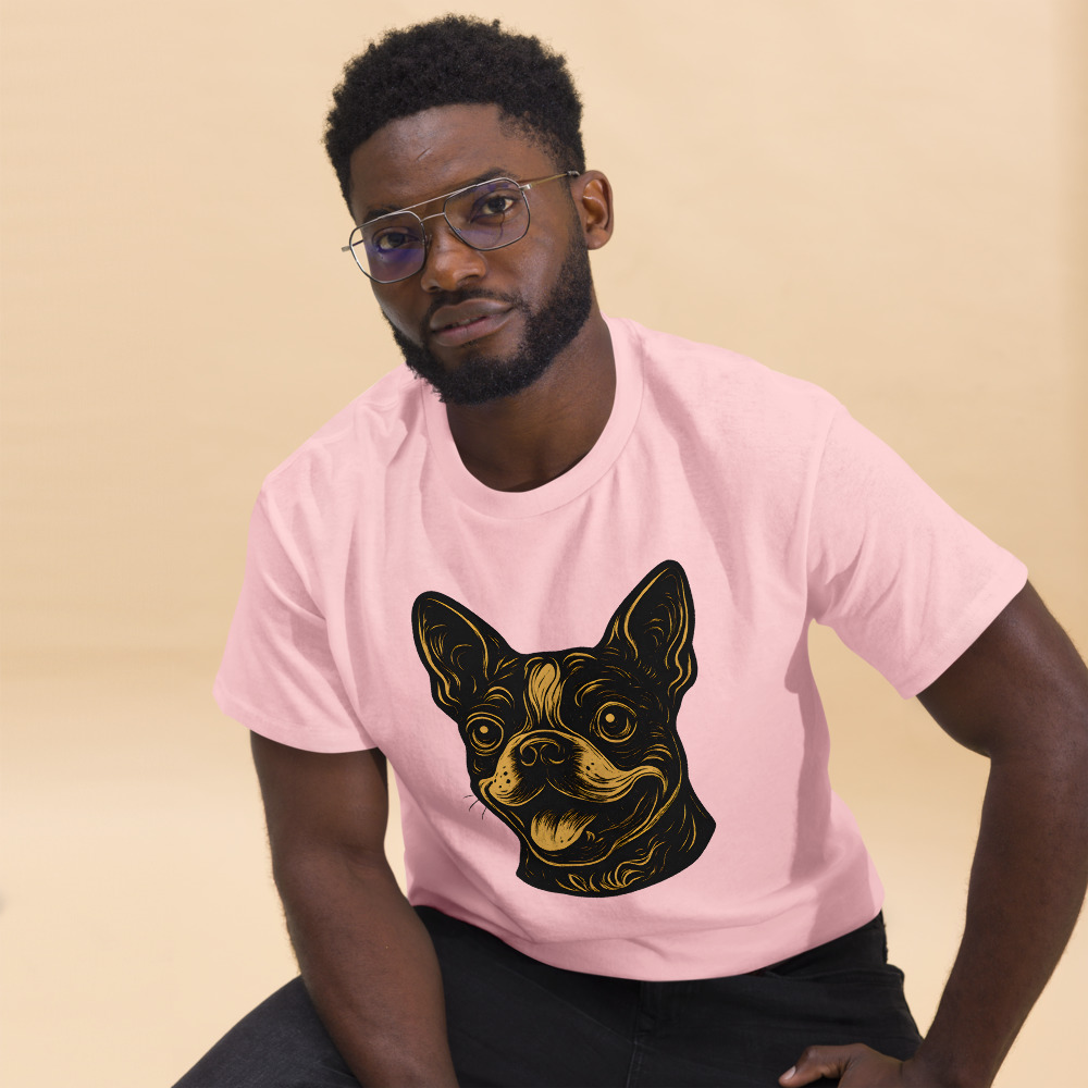 Boston Terrier in whimsical fantasy style with black and gold colors - Image 3