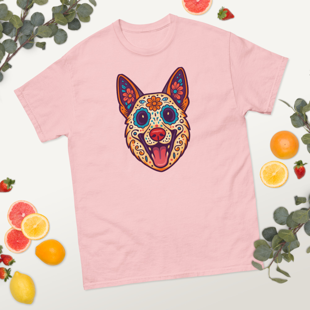 German Shepherd in Day of Dead style with bright colors - Image 7