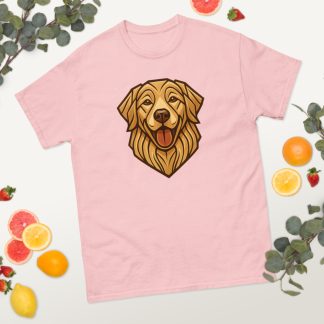 Golden Retriever in Art Deco style with breed colors