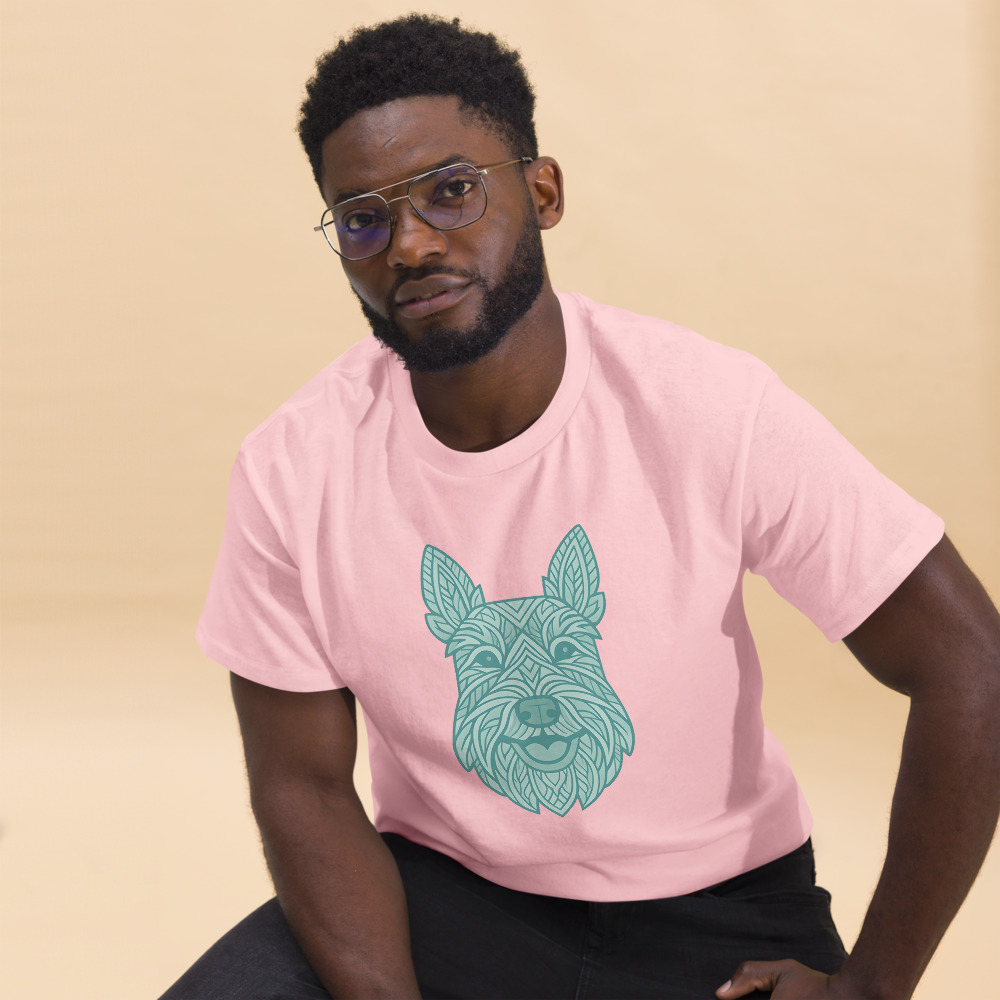 Scottish Terrier in tribal pattern with pastel greens and blues - Image 6
