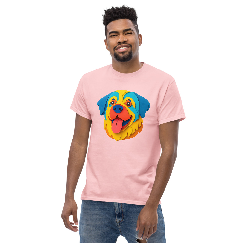 St. Bernard in paper cutout style with bright colors - Image 7