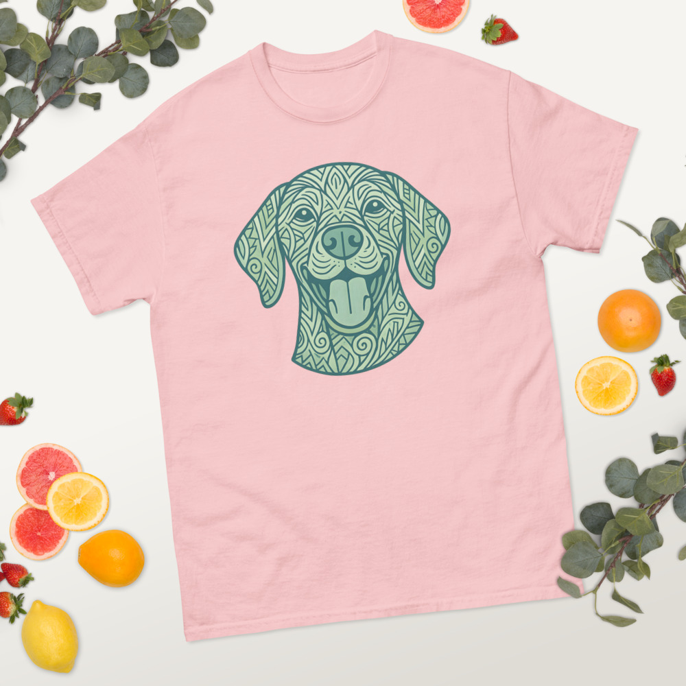 Vizsla in tribal pattern style with pastel greens and blues - Image 4