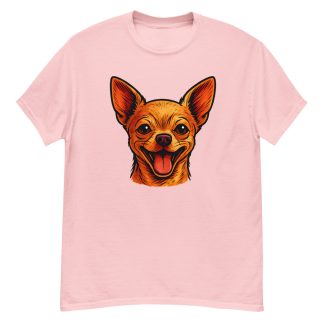 Chihuahua in comic book style with warm colors