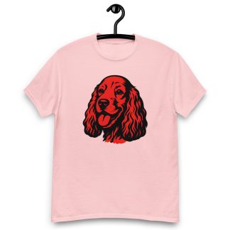 Cocker Spaniel in Pop Art style with Bright Red and Deep Black colors