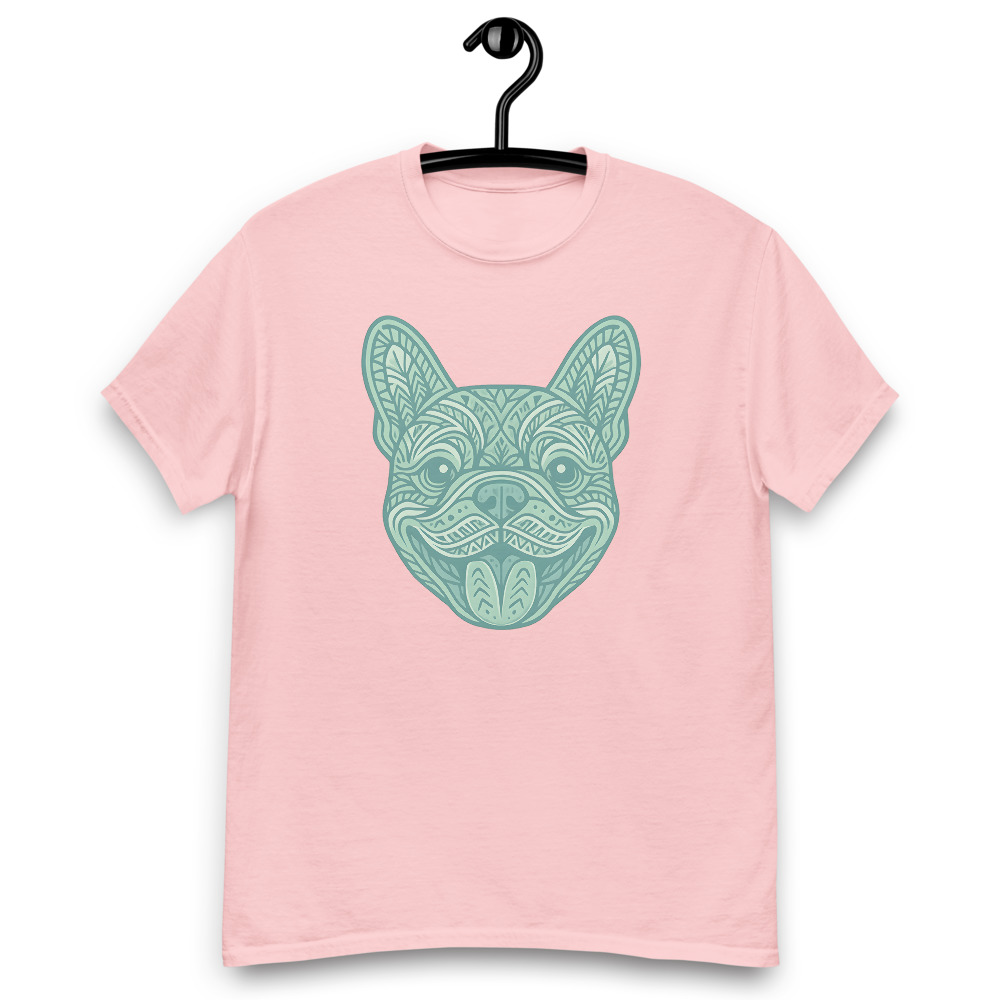 French Bulldog in tribal pattern with pastel greens and blues - Image 5