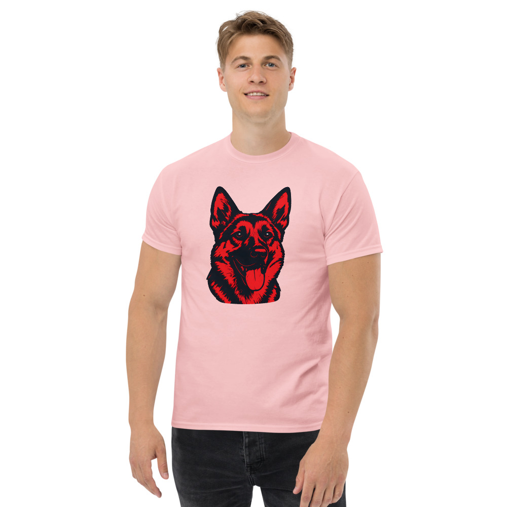 German Shepherd in Pop Art style with bright red and deep black - Image 3