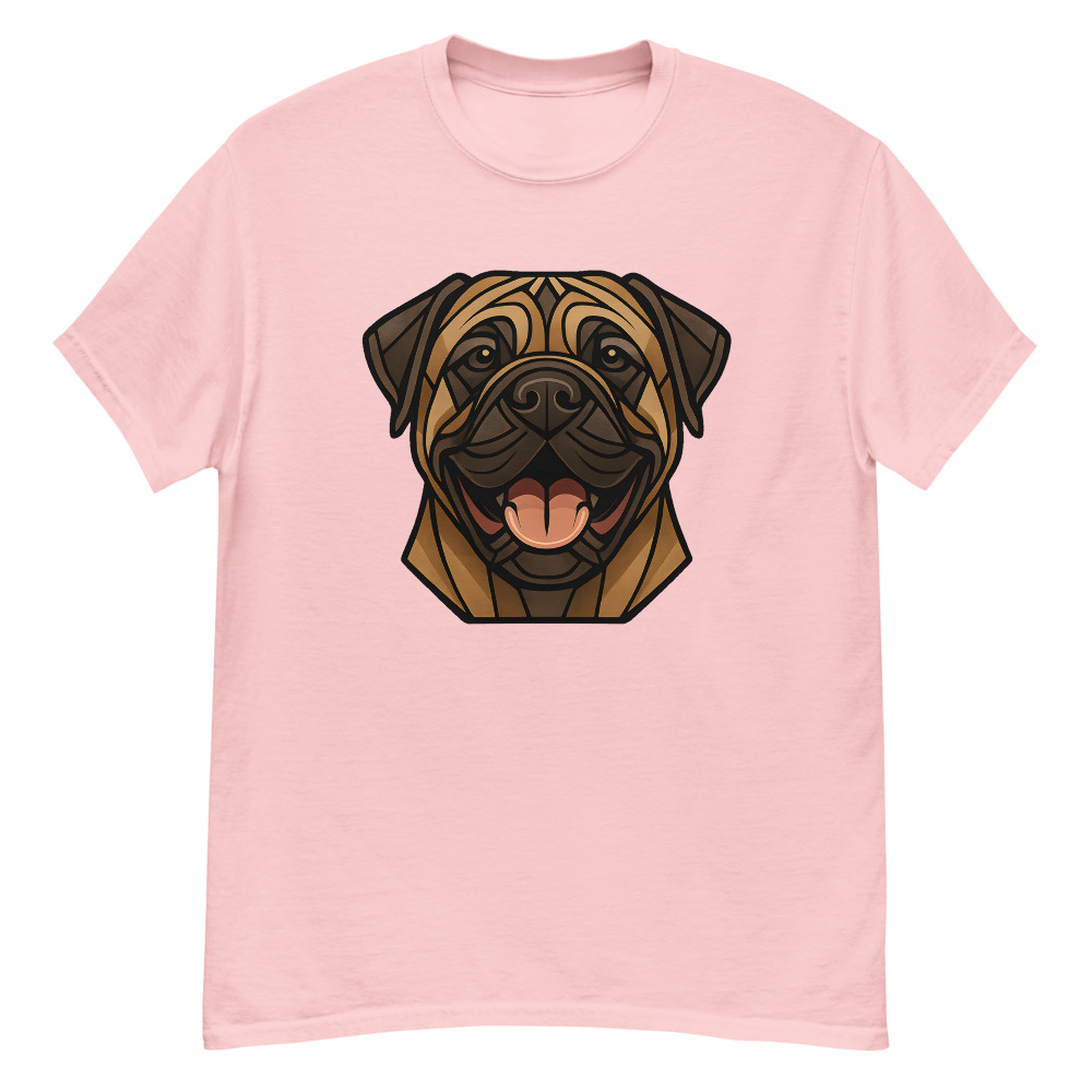 Mastiff in Art Deco style with common breed colors