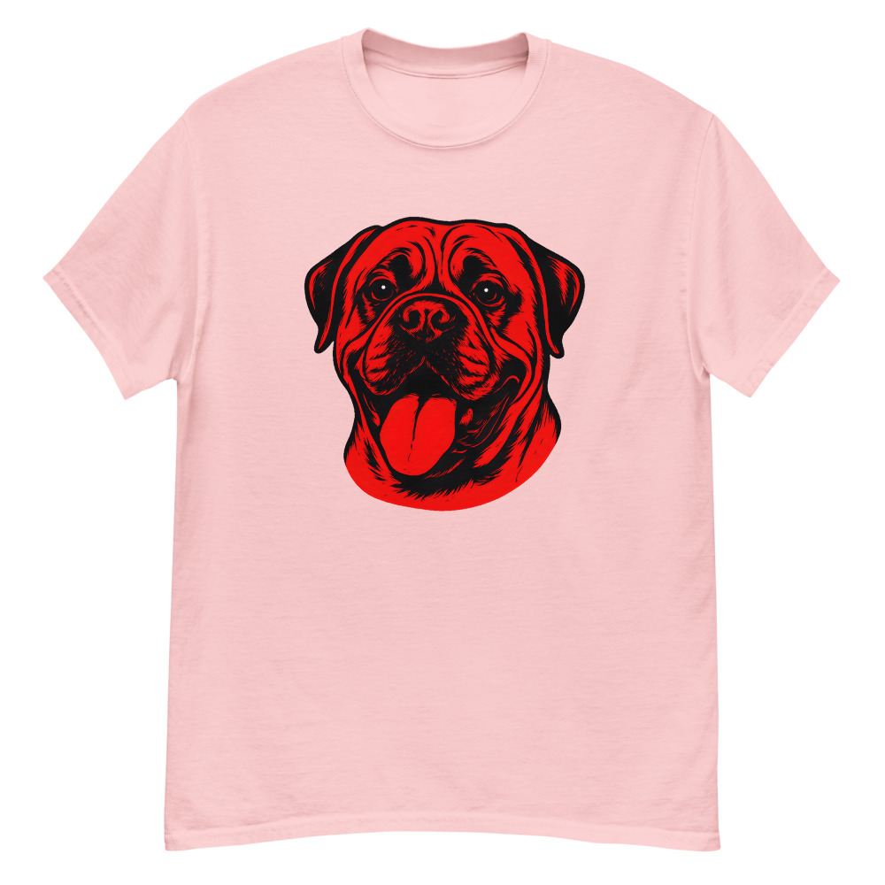 Mastiff in Pop Art style with bright red and deep black colors - Image 6