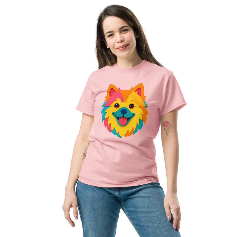 Pomeranian in paper cutout style with bright colors - Image 3