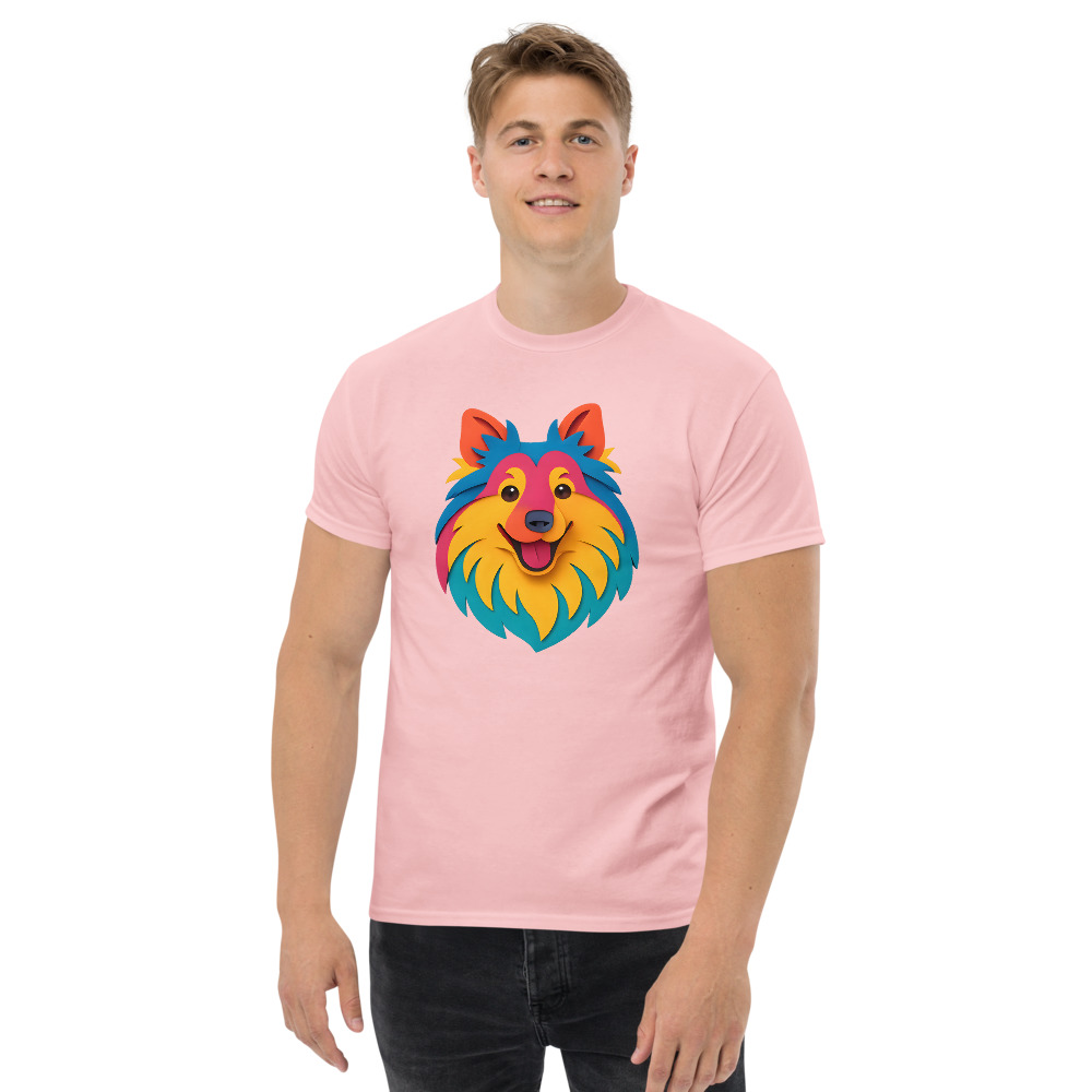 Shetland Sheepdog in paper cutout style with bright colors - Image 4
