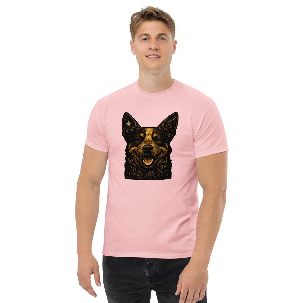 Australian Cattle Dog in whimsical fantasy style with black and gold colors - Image 5