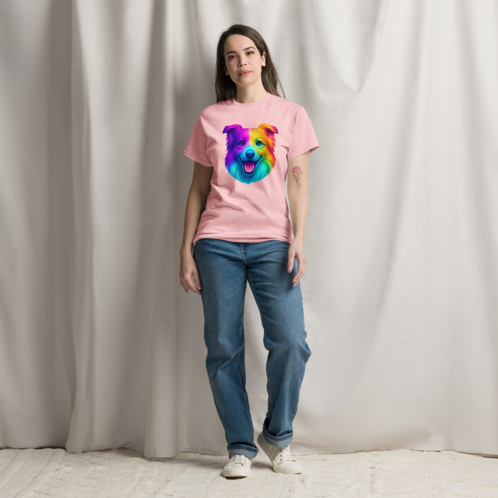 Border Collie in airbrush style with gradient neon palette - Image 7