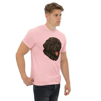 Newfoundland Dog in Art Deco style with common breed colors