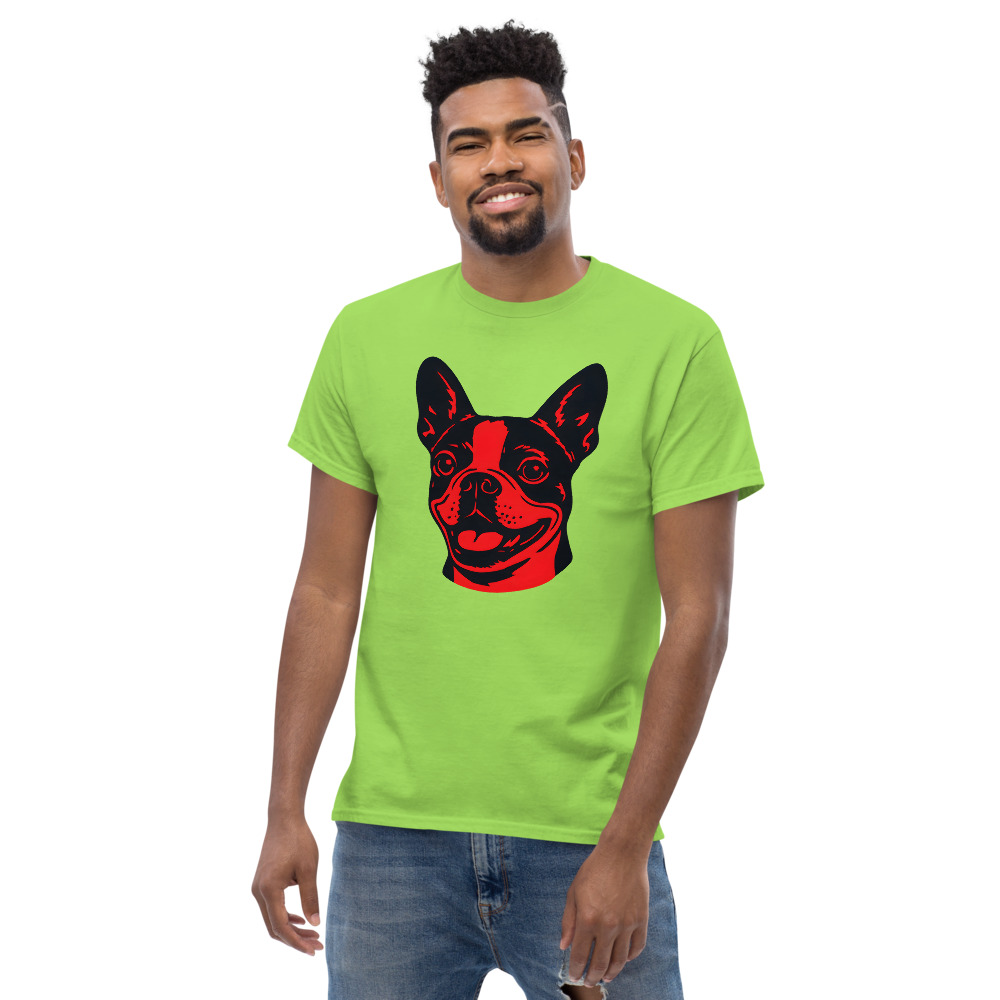 Boston Terrier in Pop Art style with bright red and deep black - Image 7