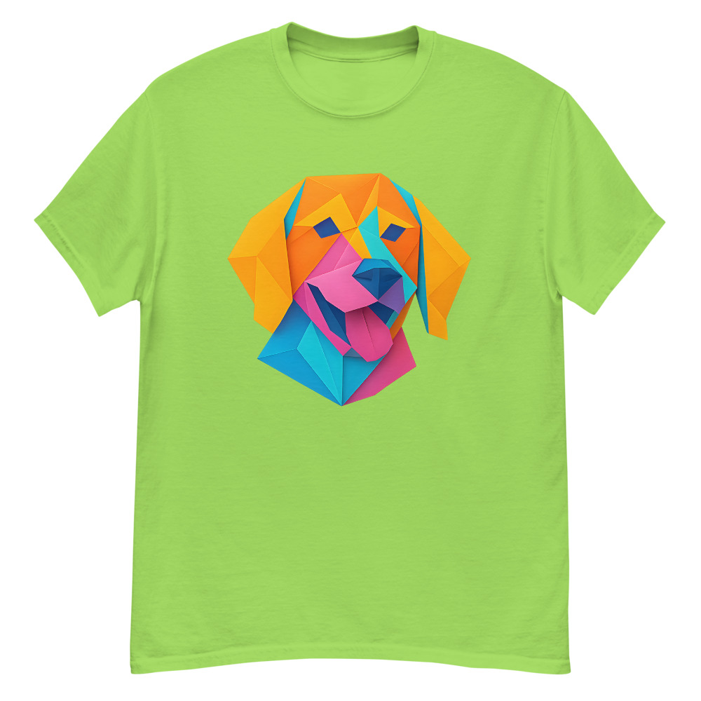 Beagle in origami paper style with bright colors - Image 7