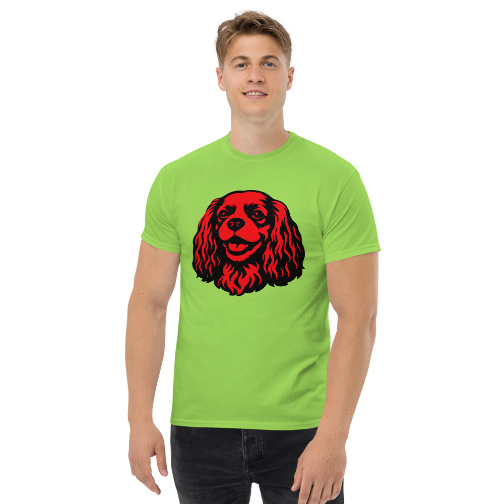 Cavalier King Charles Spaniel in Pop Art style with red and black colors - Image 6