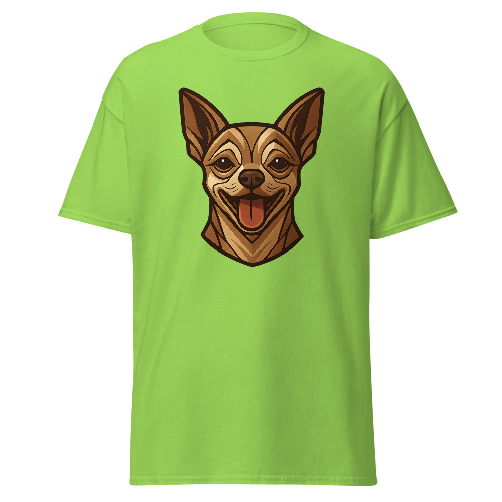 Chihuahua in Art Deco style with breed colors