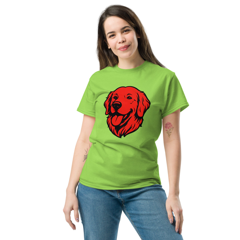 Golden Retriever in Pop Art style with Bright Red and Deep Black - Image 6