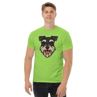 Miniature Schnauzer in Art Deco style with breed colors
