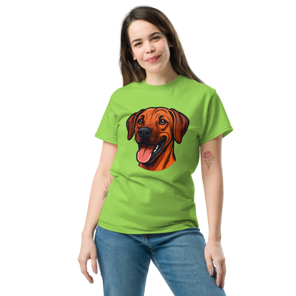 Rhodesian Ridgeback in comic book style with warm colors