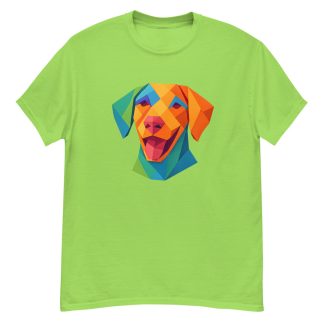 Weimaraner in origami paper style with bright colors