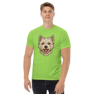 West Highland White Terrier in Art Deco style with breed colors
