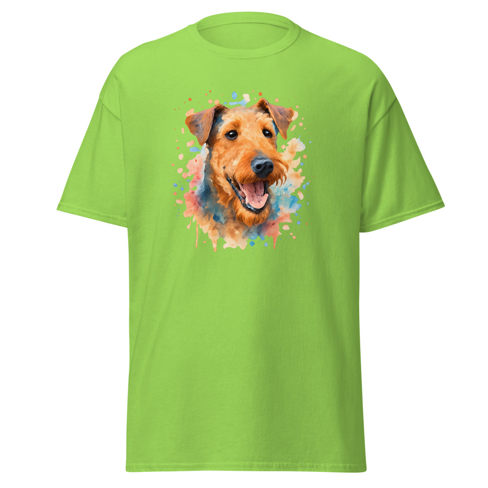 Airedale Terrier Watercolor Splash Art with Colorful Effects - Image 6