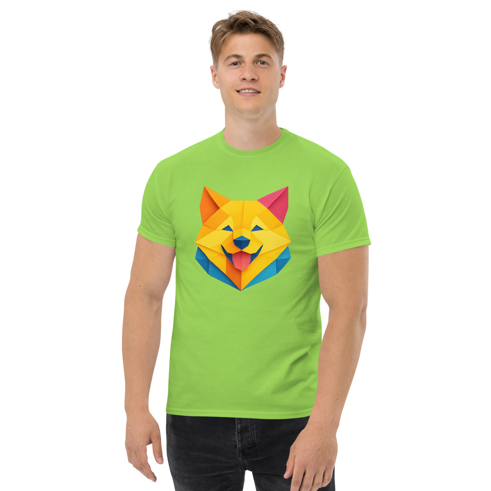 Akita in origami paper style with bright colors - Image 4