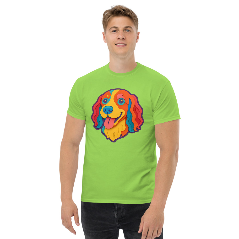 English Springer Spaniel in paper cutout style with bright colors - Image 7
