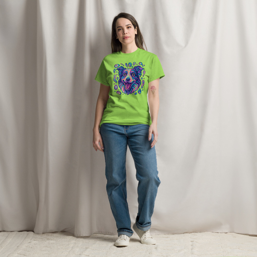 Border Collie in weirdcore style with distorted colors - Image 3
