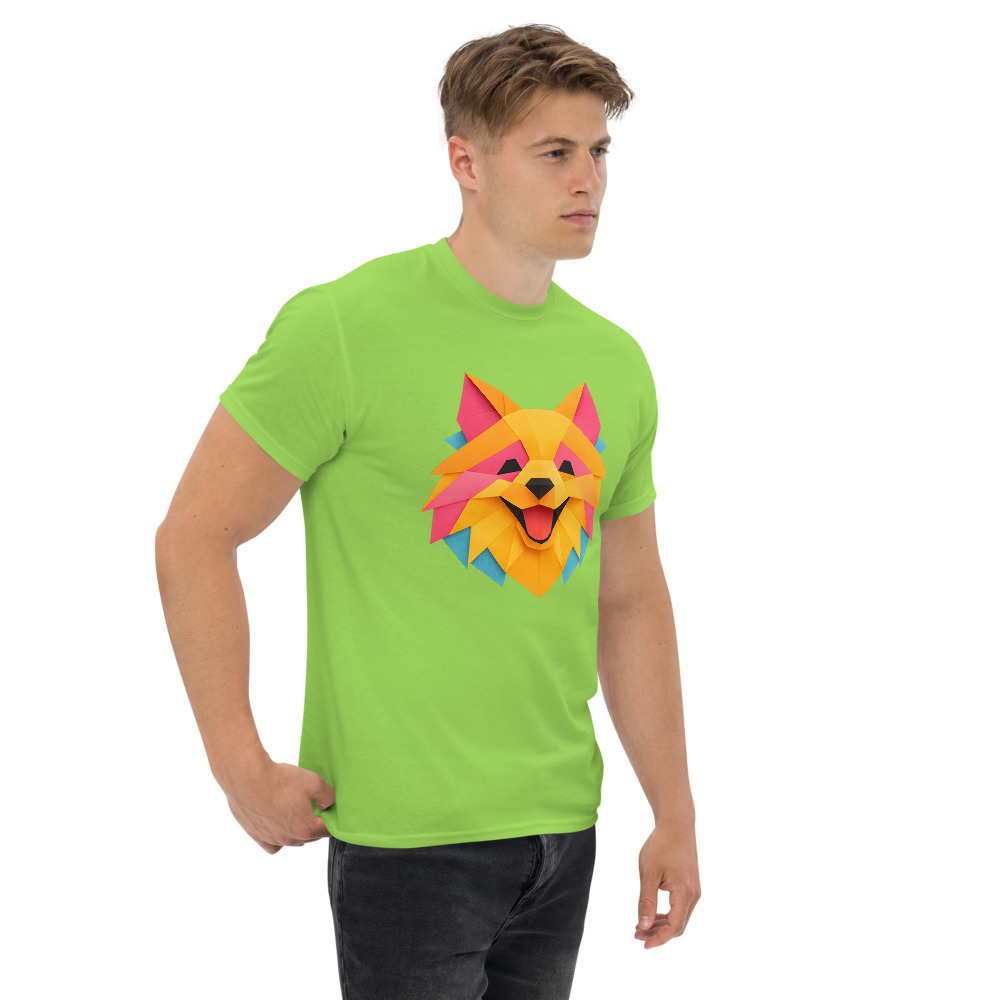 Pomeranian in origami paper style with bright colors - Image 3