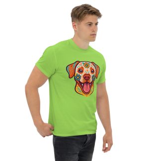 Rhodesian Ridgeback in Day of Dead style with bright colors