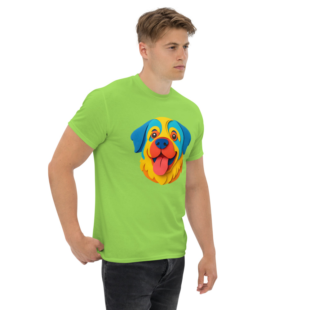 St. Bernard in paper cutout style with bright colors - Image 5