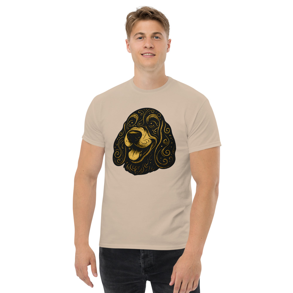 Basset Hound in whimsical fantasy style with black and gold colors - Image 6