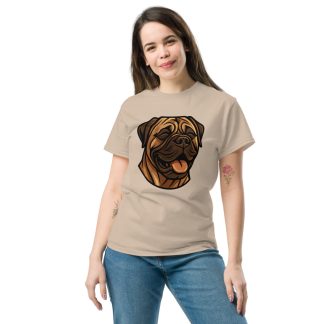 Bullmastiff in Art Deco style with common breed colors