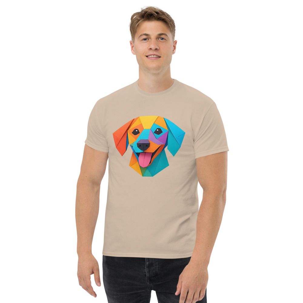 Dachshund in origami paper style with bright colors - Image 6