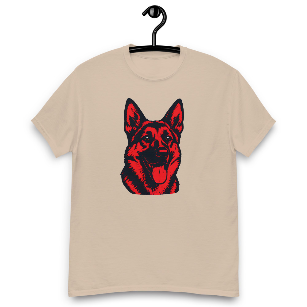German Shepherd in Pop Art style with bright red and deep black - Image 6